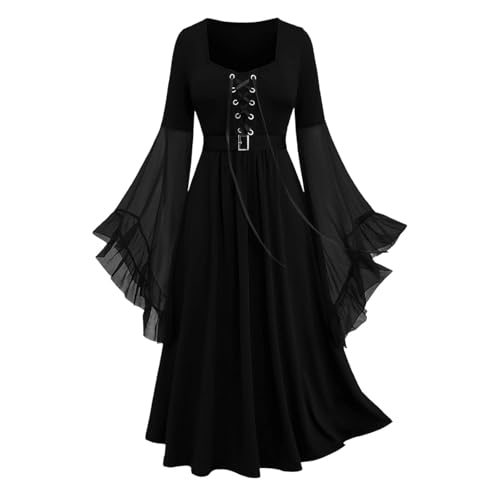 EMATOP Mittelalter Kostüm für Damen Renaissance Viktorianisches Kleid mit Trompetenärmel Partykleid Vintage Karneval Halloween Kostüm High Waist Elegant Cocktailkleid Chiffon Gothic Kleider EMATOP Mittelalter Kostüm für Damen Renaissance Viktorianisches Kleid mit Trompetenärmel Partykleid Vintage Karneval Halloween Kostüm High Waist Elegant Cocktailkleid Chiffon Gothic Kleider von EMATOP