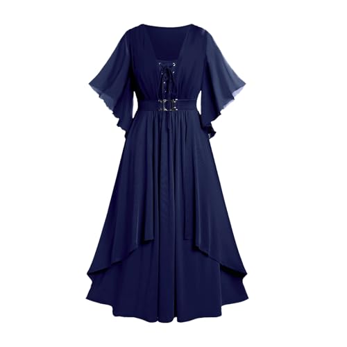 EMATOP Viktorianisches Kleid Damen Gothic Kleidung Chiffon Einfarbig Mittelalterliches Kleider Elegant Partykleid Festliche Renaissance Cocktailkleid Karneval alloween Kostüm High Waist Ballkleid EMATOP Viktorianisches Kleid Damen Gothic Kleidung Chiffon Einfarbig Mittelalterliches Kleider Elegant Partykleid Festliche Renaissance Cocktailkleid Karneval alloween Kostüm High Waist Ballkleid von EMATOP