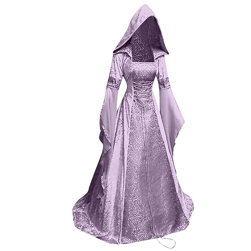 EMATOP Viktorianisches Kleider Damen Langarm Mittelalter Kleidung Vintage Halloween Kostüm mit Kapuze Renaissance Kleid Elegant Hohe Taille Ballkleid Karneval Cosplay Bodenlanges Abendkleid EMATOP Viktorianisches Kleider Damen Langarm Mittelalter Kleidung Vintage Halloween Kostüm mit Kapuze Renaissance Kleid Elegant Hohe Taille Ballkleid Karneval Cosplay Bodenlanges Abendkleid von EMATOP
