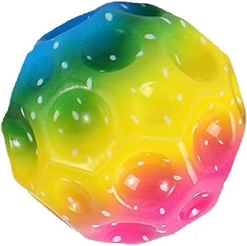 EMCOF Astro Jump Ball, Space Ball Super High, Bouncing Bounciest Light Gewichtschaumkugel, Mondball, leicht zu greifen und Fänger Sporttraining Ball, Hüpfbälle für Kindergeschenk (Mehrfarbig) von EMCOF