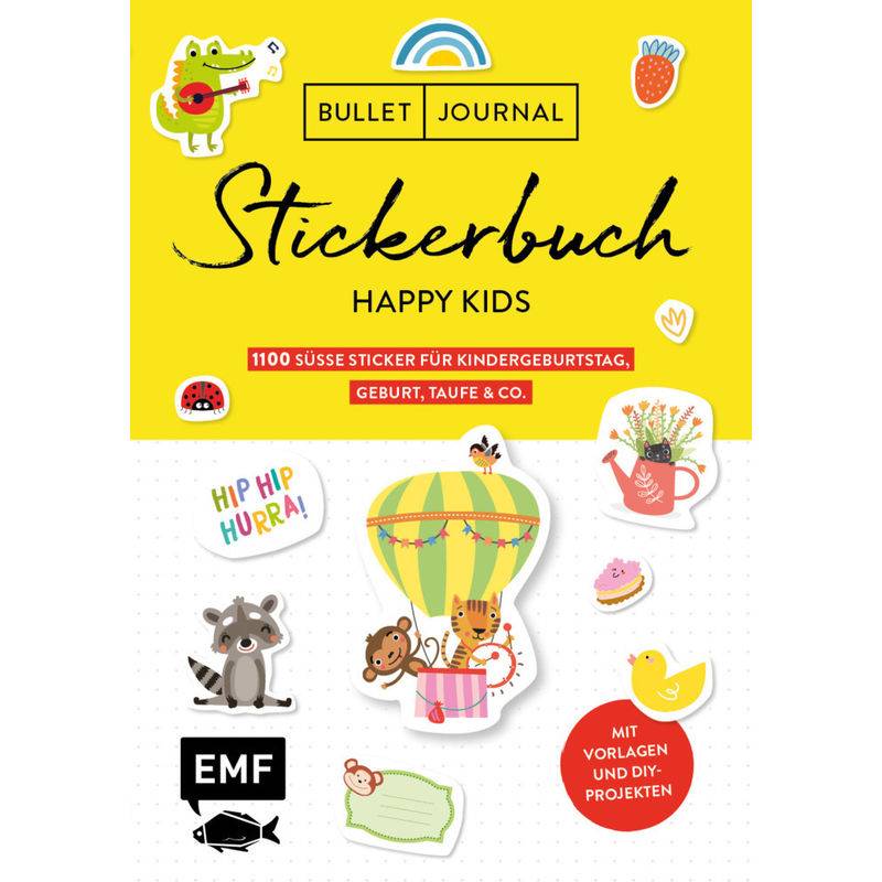 Bullet Journal - Stickerbuch Happy Kids: 1100 süße Sticker für Kindergeburtstag, Geburt, Taufe & Co. von EDITION,MICHAEL FISCHER