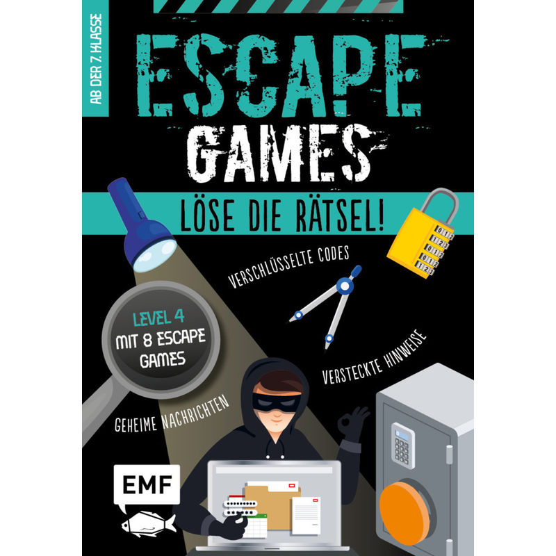 Escape Games Level 4 (türkis) - Löse die Rätsel! - 8 Escape Games ab der 7. Klasse von EDITION,MICHAEL FISCHER