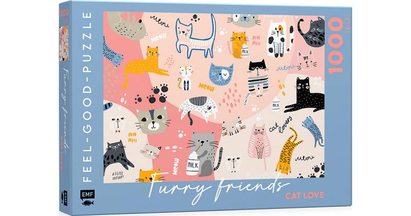 Feel-good-Puzzle 1000 Teile - FURRY FRIENDS: Cat love von EMF Edition Michael Fischer