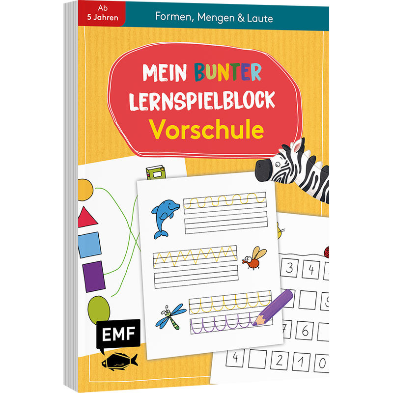 Mein bunter Lernspielblock - Vorschule: Formen, Mengen und Laute von EDITION,MICHAEL FISCHER