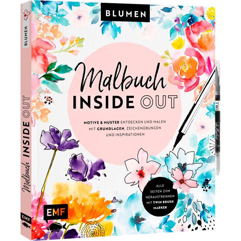 Malbuch Inside Out: Watercolor Blumen von EDITION,MICHAEL FISCHER