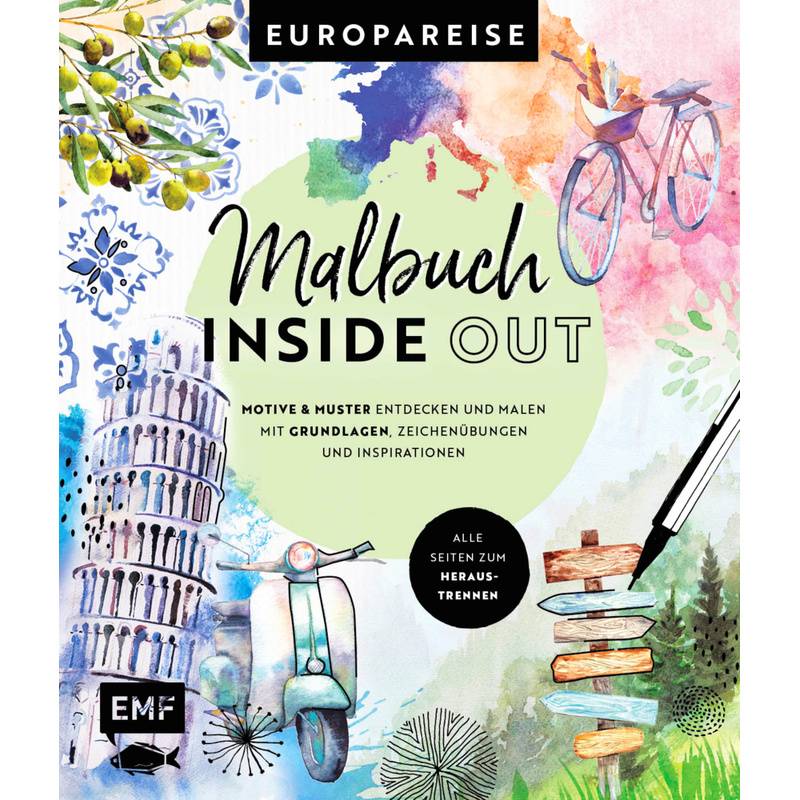Malbuch Inside Out: Watercolor Europareise von EDITION,MICHAEL FISCHER