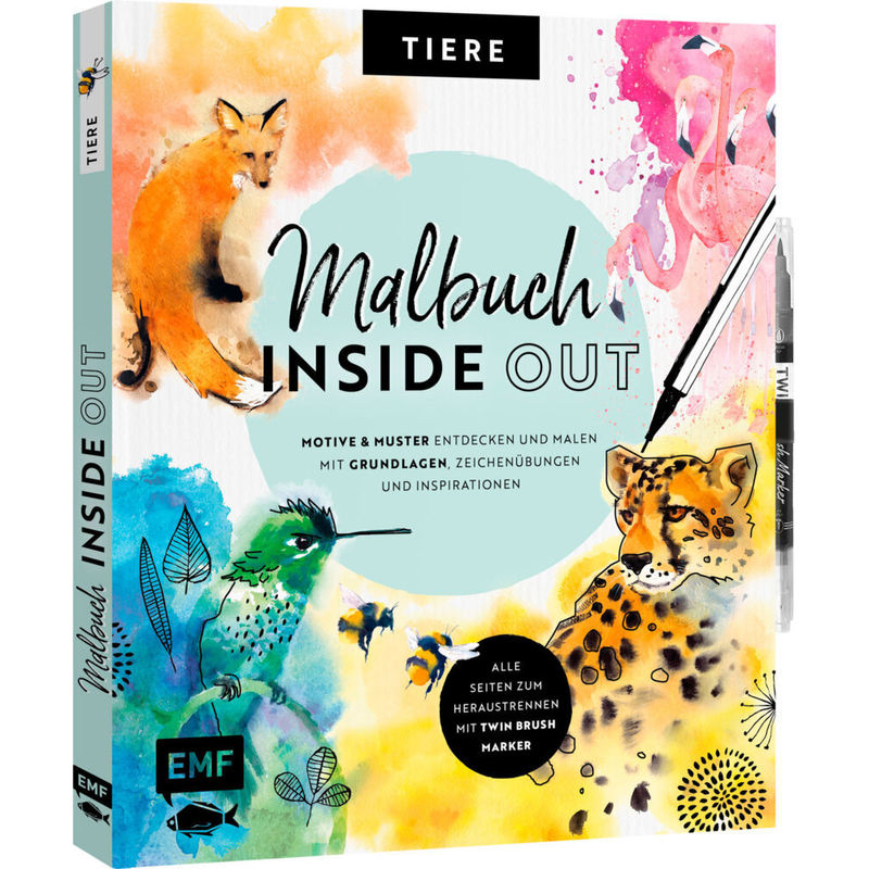 Malbuch Inside Out: Watercolor Tiere von EDITION,MICHAEL FISCHER