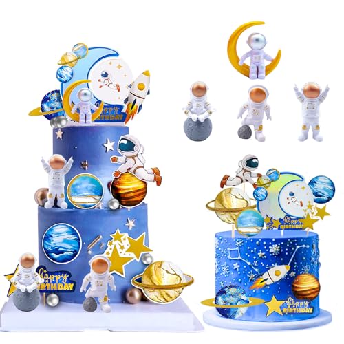 24 Stück Astronaut Kuchen dekorieren, Weltraum Astronaut Cupcake Topper, Astronauten Tortendeko, Rakete Geburtstag Kuchendekoration Kuchendeko, für Kinder Junge Mädchen Babyparty 24 Stück Astronaut Kuchen dekorieren, Weltraum Astronaut Cupcake Topper, Astronauten Tortendeko, Rakete Geburtstag Kuchendekoration Kuchendeko, für Kinder Junge Mädchen Babyparty von EMHTHME