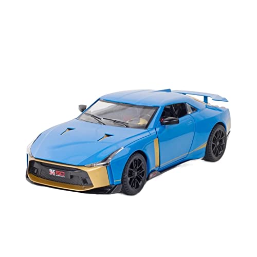 EMRGAZQD Motorfahrzeuge Replika Auto 01.24 for Nissan Gtr50 Sportwagen Metall Druckguss-Legierung Modell Klassische Replik Sammeln Spielzeug Geschenk Originalgetreue Nachbildung(Blue) von EMRGAZQD