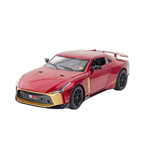 EMRGAZQD Motorfahrzeuge Replika Auto 01.24 for Nissan Gtr50 Sportwagen Metall Druckguss-Legierung Modell Klassische Replik Sammeln Spielzeug Geschenk Originalgetreue Nachbildung(Red) von EMRGAZQD