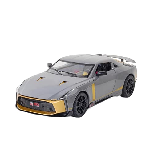 EMRGAZQD Motorfahrzeuge Replika Auto 01.24 for Nissan Gtr50 Sportwagen Metall Druckguss-Legierung Modell Klassische Replik Sammeln Spielzeug Geschenk Originalgetreue Nachbildung(Titanium) von EMRGAZQD