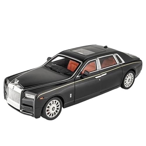 EMRGAZQD Motorfahrzeuge Replika Auto 1/18 Für Rolls Royce Phantom Legierung Luxy Auto Modell Druck Druck Fahrzeuge Metall Simulation Sound Und Licht Originalgetreue Nachbildung (Color : Black) von EMRGAZQD