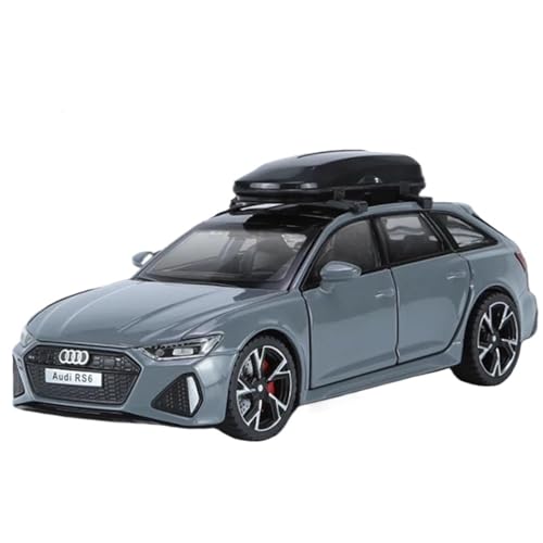 EMRGAZQD Motorfahrzeuge Replika Auto 1/32 Für Audis RS6 Avant Alloy Station Wagon Automodell Diecast Sports Souvenir Display Originalgetreue Nachbildung (Color : Chrome) von EMRGAZQD