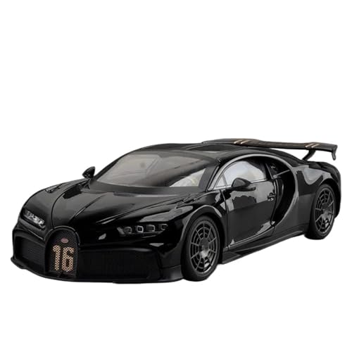 EMRGAZQD Motorfahrzeuge Replika Auto 1:18 Für Bugatti Chiron PUR Sport Legierung Sportmodell Druckguss-Rennfahrzeug Sound- Und Lichtsimulation Originalgetreue Nachbildung (Color : Black) von EMRGAZQD