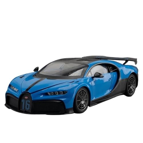 EMRGAZQD Motorfahrzeuge Replika Auto 1:18 Für Bugatti Chiron PUR Sport Legierung Sportmodell Druckguss-Rennfahrzeug Sound- Und Lichtsimulation Originalgetreue Nachbildung (Color : Blue) von EMRGAZQD