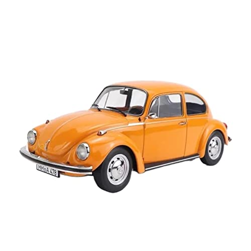 EMRGAZQD Motorfahrzeuge Replika Auto 1:18 Für Volkswagen Beetle High Simulation Diecast Metalllegierung Modellauto Spielzeug Geschenkkollektion Originalgetreue Nachbildung (Color : Orange) von EMRGAZQD