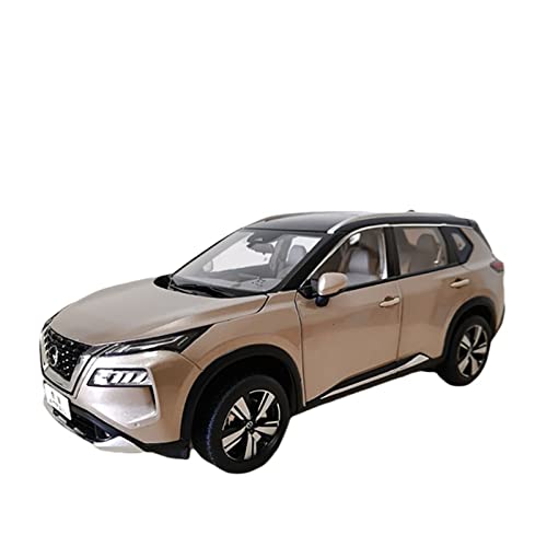EMRGAZQD Motorfahrzeuge Replika Auto 1:18 for Nissan X-Trail 2021 Mini-Auto-Legierung Druckguss-Metall Statische Replik Modell Spielzeug Geschenk Originalgetreue Nachbildung(Gold) von EMRGAZQD