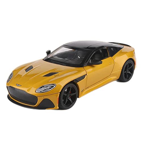 EMRGAZQD Motorfahrzeuge Replika Auto 1:22 Für Aston Martin Dbs Legierung Sportwagen Modell Sound Licht Zurückziehen Simulation Auto Modell Ornamente Originalgetreue Nachbildung (Color : Yellow) von EMRGAZQD