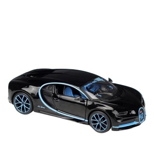 EMRGAZQD Motorfahrzeuge Replika Auto 1:24 Für Bugatti Chiron Alloy Sports Car Model Diecast Vehicles High Simulation Collection Originalgetreue Nachbildung (Color : Black) von EMRGAZQD