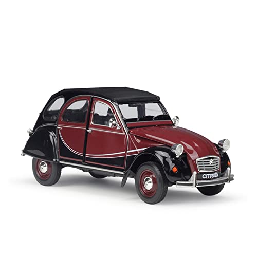 EMRGAZQD Motorfahrzeuge Replika Auto 1:24 for Citroen 2CV 6 Charleston Oldtimer Legierung Diecast Simulation Metall Auto Modell Spielzeug Sammlung Geschenk Originalgetreue Nachbildung (Color : Red) von EMRGAZQD