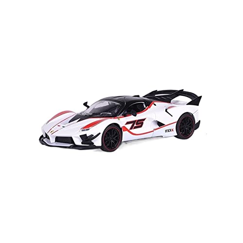 EMRGAZQD Motorfahrzeuge Replika Auto 1:24 for Ferrari FXXK Evo Auto Metalldruckgusslegierung Miniaturmodell Klassische Replik Sammlerspielzeug Originalgetreue Nachbildung(White) von EMRGAZQD