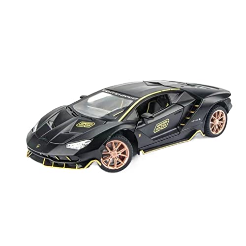 EMRGAZQD Motorfahrzeuge Replika Auto 1:24 for Lamborghini Lp770-4 Auto Metall Druckgusslegierung Miniaturmodell Klassische Replik Sammeln Spielzeug Geschenk Originalgetreue Nachbildung(Matte Black) von EMRGAZQD