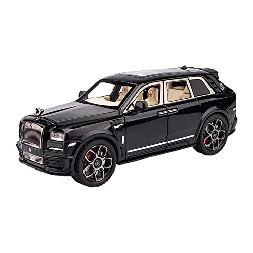 EMRGAZQD Motorfahrzeuge Replika Auto 1:24 for Rolls-Royce Cullinan Auto Metalldruckgusslegierung Miniaturmodell Klassische Replik Spielzeuggeschenk Originalgetreue Nachbildung(Black) von EMRGAZQD