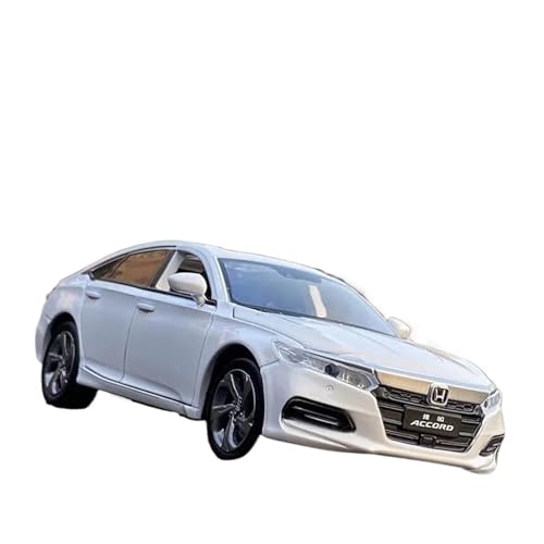 EMRGAZQD Motorfahrzeuge Replika Auto 1:32 Für Honda Accord Legierung Auto Modell Druckguss Fahrzeuge Metall Sammlung Sound Und Licht Simulation Originalgetreue Nachbildung (Color : White) von EMRGAZQD