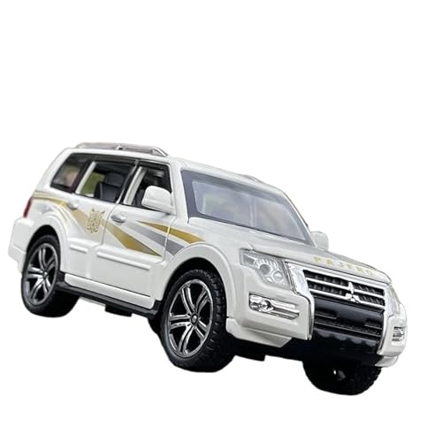 EMRGAZQD Motorfahrzeuge Replika Auto 1:32 Für Mitsubishis Pajero SUV Legierung Auto Modell Diecast Fahrzeug Sammlung Sound Und Licht Simulation Originalgetreue Nachbildung (Color : White) von EMRGAZQD