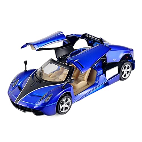 EMRGAZQD Motorfahrzeuge Replika Auto 1:32 Für Pagani Huayra Zonda Legierung Diecast Auto Modell Metall Simulation Auto Modell Sound Licht Spielzeug Originalgetreue Nachbildung (Color : Blue) von EMRGAZQD