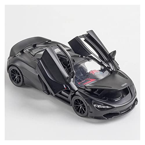 EMRGAZQD Motorfahrzeuge Replika Auto 1:32 Legierungsportwagenmodell for McLaren 720S -Simulation Diecast Sound Light Toy Vehicles Geschenke Originalgetreue Nachbildung (Color : Black) von EMRGAZQD