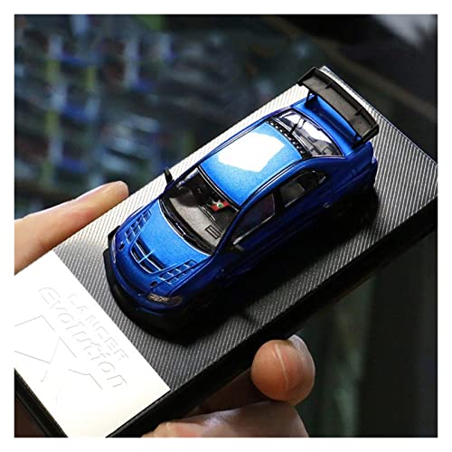 EMRGAZQD Motorfahrzeuge Replika Auto 1:64 Diecast Fahrzeug Für Mitsubishi Lancer Evolution EVO IX Simulationslegierung Rennwagenmodell Ornamente Originalgetreue Nachbildung (Color : Blue) von EMRGAZQD