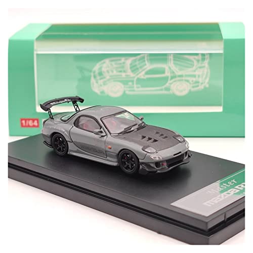 EMRGAZQD Motorfahrzeuge Replika Auto 1:64 Für Mazda Rx7 Diecast Legierung Rennwagen Modell Statische Fahrzeug Sammelbare Verzierung Souvenir Display Originalgetreue Nachbildung (Color : Titanium) von EMRGAZQD