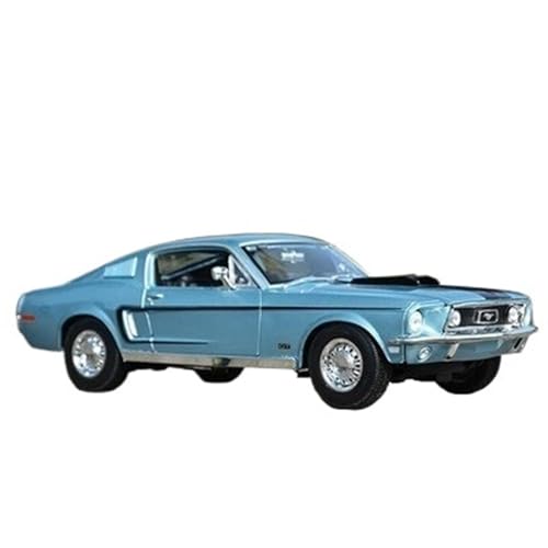 EMRGAZQD Motorfahrzeuge Replika Auto Automodell Im Maßstab 1:18 Für Ford Mustang GT, Simulations-Replik, Auto-Geschenk-Sammlung Originalgetreue Nachbildung (Color : Blue 1967) von EMRGAZQD