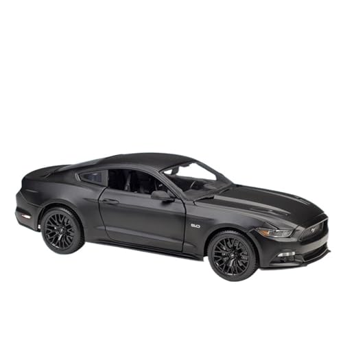 EMRGAZQD Motorfahrzeuge Replika Auto Automodell Im Maßstab 1:18 Für Ford Mustang GT 2015. Simulationsfahrzeug Aus Druckgusslegierung, Statische Ausstellung Originalgetreue Nachbildung (Color : Black) von EMRGAZQD