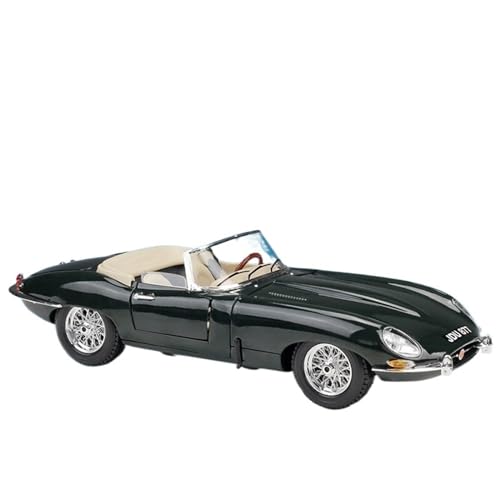 EMRGAZQD Motorfahrzeuge Replika Auto Automodell Im Maßstab 1:18 Für Jaguar E-Type Coupé, Simulations-Replik, Auto-Geschenksammlung Originalgetreue Nachbildung (Color : Black) von EMRGAZQD