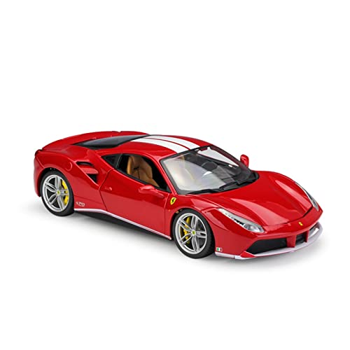 EMRGAZQD Motorfahrzeuge Replika Auto Maßstab 1:18 for Ferrari 488 GTB 70. Jahrestag Autolegierung Druckguss Metall Statisches Fertigmodell Spielzeug Originalgetreue Nachbildung(Red) von EMRGAZQD