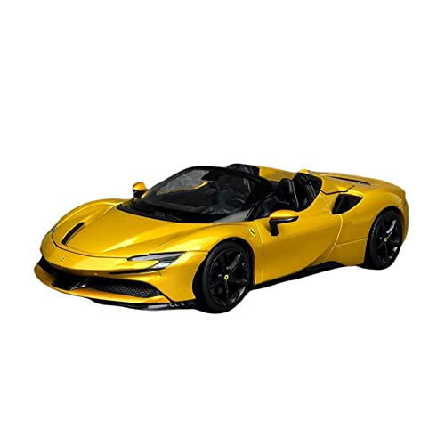 EMRGAZQD Motorfahrzeuge Replika Auto Maßstab 1:18 for Ferrari SF90S Autolegierung Druckguss Metall Statisches Fertiges Modell Erwachsenes Spielzeuggeschenk Originalgetreue Nachbildung(Yellow) von EMRGAZQD