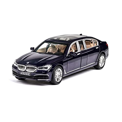 EMRGAZQD Motorfahrzeuge Replika Auto Maßstab 1:24 for BMW 760LI Autolegierung Druckguss Metall Statisches Fertiges Modell Erwachsenes Spielzeuggeschenk Originalgetreue Nachbildung(Blue) von EMRGAZQD