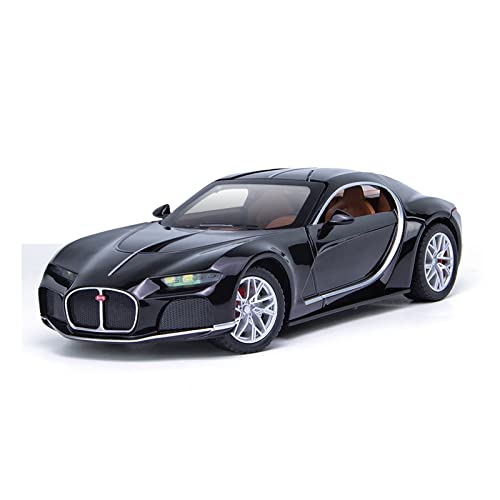 EMRGAZQD Motorfahrzeuge Replika Auto Maßstab 1:24 for Bugatti Atlantic Sportwagen Aus Metalldruckguss, Statisches Fertigmodell for Erwachsene, Spielzeug Originalgetreue Nachbildung(Black) von EMRGAZQD