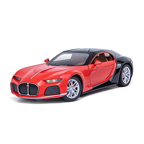 EMRGAZQD Motorfahrzeuge Replika Auto Maßstab 1:24 for Bugatti Atlantic Sportwagen Aus Metalldruckguss, Statisches Fertigmodell for Erwachsene, Spielzeug Originalgetreue Nachbildung(Red) von EMRGAZQD
