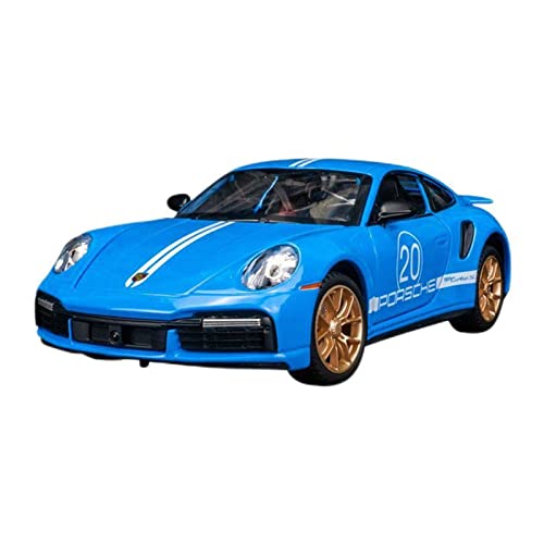 EMRGAZQD Motorfahrzeuge Replika Auto Skala 1:24 for Porsche 911 997 Diecast Alloy Racing Car Model Simulation Sound Leichte Rückenfahrzeuggeschenke Originalgetreue Nachbildung (Color : 1:24 911-Blue) von EMRGAZQD