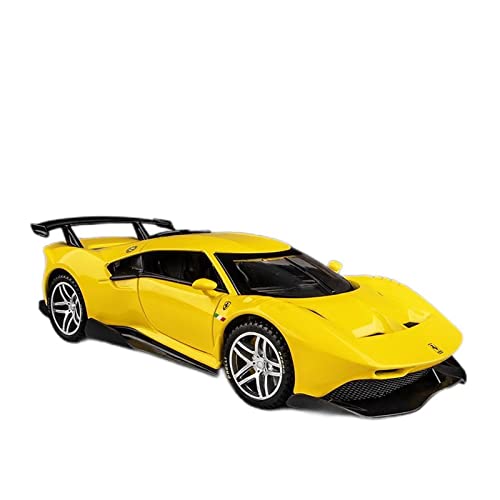 EMRGAZQD Motorfahrzeuge Replika Auto Skala 1:32 for Ferrari P80C Concept Supercar Alloy Model Car Simulation Rücken Sie Fahrzeuggeschenke Zurück Originalgetreue Nachbildung (Color : Yellow) von EMRGAZQD