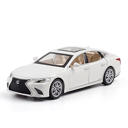 EMRGAZQD Motorfahrzeuge Replika Auto Skala 1:32 for Lexus LS500H -Legierung Modellauto Simulationsschall Leichte Rückenfahrzeuggeschenke Originalgetreue Nachbildung (Color : White) von EMRGAZQD