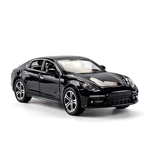 EMRGAZQD Motorfahrzeuge Replika Auto Skala 1:32 for Porsche Panamera Legierungsportmodell -Model -Simulation SOUNG LICHT Rücken Fahrzeuggeschenke Originalgetreue Nachbildung (Color : Black) von EMRGAZQD