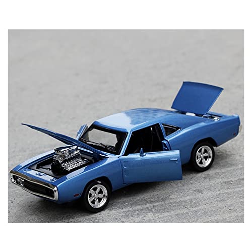 EMRGAZQD Motorfahrzeuge Replika Auto Skala Miniatur 1:32 for Dodge Charger 1970 Alloy Muscle Car Model Simulation Diecast Spielzeugfahrzeuggeschenke Originalgetreue Nachbildung (Color : Blue) von EMRGAZQD