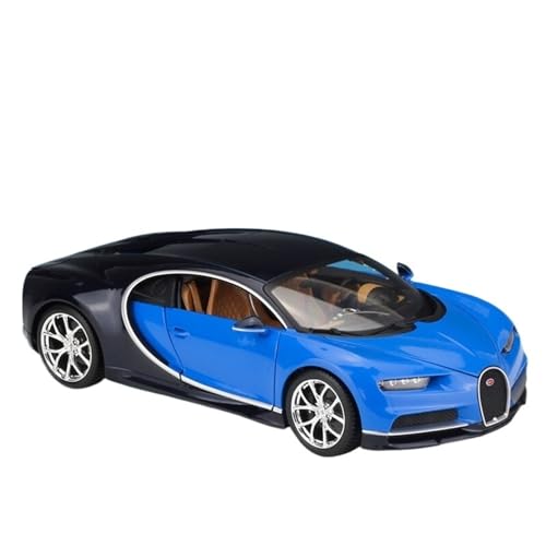 Motorfahrzeuge Replika Auto Automodell Im Maßstab 1:18 Für Bugatti Chiron. Statisches Ausstellungsstück Für Simulationsfahrzeuge Aus Druckgusslegierung Originalgetreue Nachbildung ( Color : Blue ) von EMRGAZQD