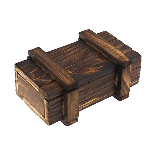 EMSea S Größe Magische Box Geschenk Puzzle Box Holz Geheimfach für Rätsel Versteckte Geldkarten Sammlung Münze Erwachsene Kinder von EMSea