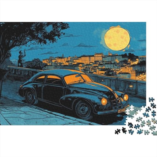 Alte Autos Puzzle 1000 Teile Puzzle Erwachsene 1000 Teile Lernspiel Herausforderung Spielzeug 1000 Teile Puzzles Malerei Kunst Erwachsene Kinder 1000 Stück (75 x 50 cm) von EMTRKPWLJ