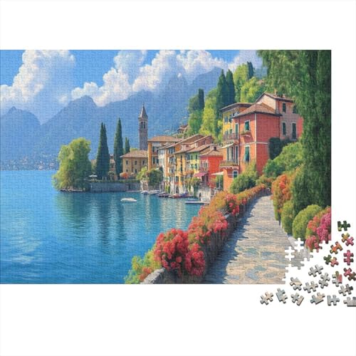 Comer Lake Puzzle 1000 Teile für Erwachsene | Puzzle mit hochwertigen und langlebigen Teilen mit präzisen ineinandergreifenden Design zur Stressabbau (75 x 50 cm) von EMTRKPWLJ